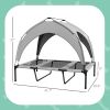 42" x 30" x 37" Elevated Dog Camping Bed; Washable Breathable Mesh with Canopy