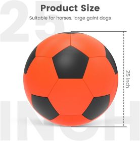 Herding Ball for Dogs Outdoor Play, Giant 25" Toy Ball Dogs or Horses, Orange Black