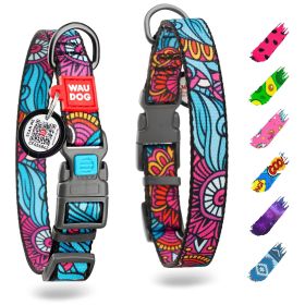 Adjustable Nylon Dog Collar for 9-14 inch x 3/5 inch Neck with Durable Plastic Breakaway Buckle