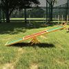 Natural Wooden Dog Agility Seesaw, Training & Exercise Equipment, Weather Resistant, 71" L