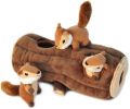Hide & Seek Plush Dog Squeaky Toy Puzzle for Enrichment