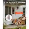 Sliding Glass Dog Door, 91 to 96 in Adjustable Aluminum Alloy Frame