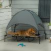 48" x 36" Elevated Portable Cooling Dog Cot/Bed with UV Protection Canopy Shade
