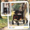 Foldable Dog Stroller up to 66lbs., with Storage, Mesh Windows, Black