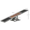 Gray Wooden Dog Agility Seesaw for Dog Training Exercise, 71" L x 12" W x 12" H