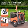 Dog Bike Trailer, Supports up to 66 lbs, 2-in-1 Stroller Cart Bicycle Carrier, Easy Folding Cart Frame