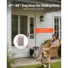 Sliding Glass Dog Door, 91 to 96 in Adjustable Aluminum Alloy Frame Medium