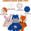 3 Pack No Stuffing Crinkle Squeaky Interactive Plush Dog Toys