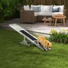 White Wooden Seesaw; Dog Agility Equipment for Training and Exercise