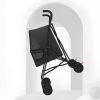 Small Dog Stroller with Mesh Ventilation, Lightweight Foldable Design with Cup Holder