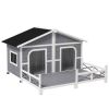 Wooden Large Dog House Outdoor Cabin Shelter with Porch