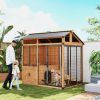 7' x 5' Extra Large Wooden Dog House, Kennel with Platform