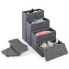 4-Step Dog Stairs with Storage -(200 kg Capacity), Dutch Velvet Comfort, 15"x6.5" Steps + 6" Step Height