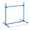 4 Piece Dog Agility Starter Kit, Blue Adjustable Jump Bars with Carry Bag