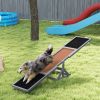 Gray Wooden Dog Agility Seesaw for Training and Exercise, 83" L x 16" W x 14" H,