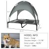 36" x 30" Elevated Portable Dog Cot/Bed with UV Protection Canopy Shade
