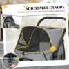 44lb Capacity Dog stroller, easy to carry, gray