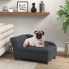 Dog Sofa Bed Couch with Storage, for Small Dogs, Dark Gray