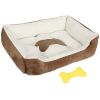 Dog Bed Soft Warm Fleece Cozy Nest Bed Cushion Mat S Size