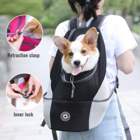 Dog Travel Backpack; Double Shoulder Portable Outdoor Carrier Bag (Color: Orange, size: S for 0-5kg)