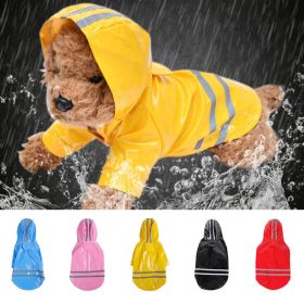 Dog Raincoat Reflective Strip Breathable; Waterproof Jackets (Color: Pink, size: L)