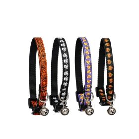 Adjustable Halloween Dog Collars (Color: spider web, size: S 1.0*28cm)