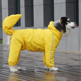 Covered-tail Large Dog Raincoat (Color: Lake Blue for male dog, size: 12XL)