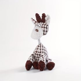 Dog Chew Plush Toy; Durable Squeaky (Color: White)