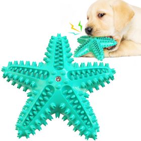 Sea Star Shaped Dog Toothbrush w/Sound Toy (Ships From: CN, Color: A)