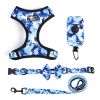 4Pcs Set Reflective No Pull Dog Harness, Collar, Leash With Dog Poop Bag
