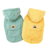 Dog warm clothing; Teddy plush corduroy pull loop two leg