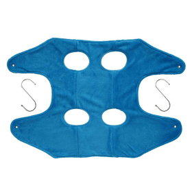 Portable Dog Grooming Hanging Hammock Harness Breathable (Color: Blue, size: small)
