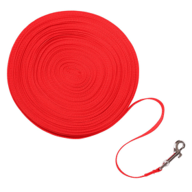 Dog Leash Long Obedience Recall Training Lead (Length: 50 FT, Color: Red)