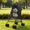 Stroller for Small Dogs with Mesh Ventilation, Lightweight Foldable Design