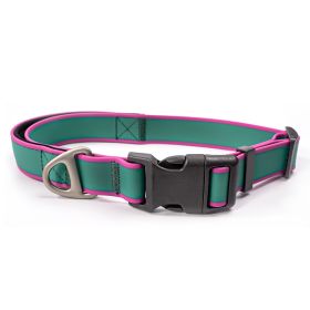 Waterproof Stain-Resistant Adjustable Dog Collar w/  Quick-Release Buckle, (size: L)
