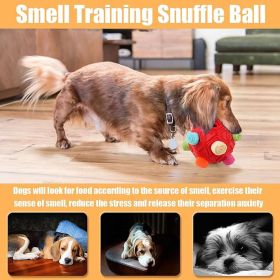 Dog Snuffle Ball-Interactive Puzzle Toy (Color: Red)