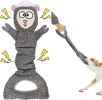 Crinkle Plush Stuffing Dog Squeaky Sheep Toy for Puppy Teething & Tug of War Dogs