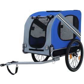 Large Folding Bike Trailer for Dogs – 120LB Capacity All-Terrain Carrier, Durable Steel Frame (Color: as Pic)