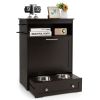 Dog Feeder Station with Stainless Steel Bowl