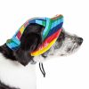 Fashion 'Colorfur' UV Protectant Adjustable Canopy Brimmed Dog Hat
