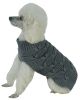 Fashion Turtle Neck Knitted Dog Sweater Butterfly Stitched Heavy Cable
