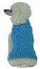 Fashion Designer Knitted Swivel-Swirl Heavy Cable Dog Sweater