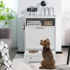 Dog Feeder Station with Stainless Steel Bowl