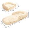 Large Dog Foldable Plush Washable Orthopedic Dog Bed for People Doze Off