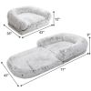 Large Dog Foldable Plush Washable Orthopedic Dog Bed for People Doze Off