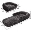 Large Dog Foldable Plush Washable Orthopedic Dog Bed for People Doze Off