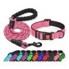 No Pull Dog Harness; Adjustable Nylon Collar & Leashes For Walking Training