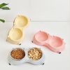 Macaron Dual Stainless Steel Dog Bowls, 600ml each, Non-Slip, Dishwasher Safe