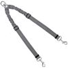 No Tangle Double Dog Leash Coupler; Bungee Lead Reflective for Nighttime Safety