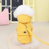Dog warm clothing; Teddy plush corduroy pull loop two leg